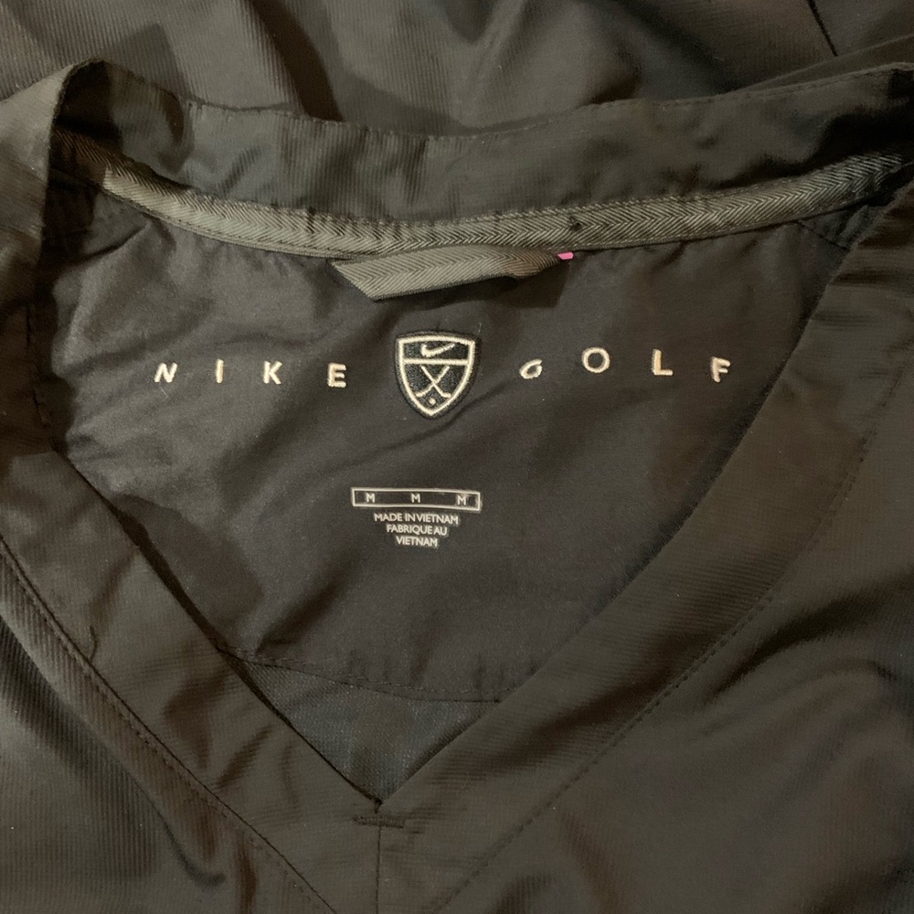 Nike Pullover Navy Windbreaker Short Sleeves Golf V Neck Med - Picture 6 of 6